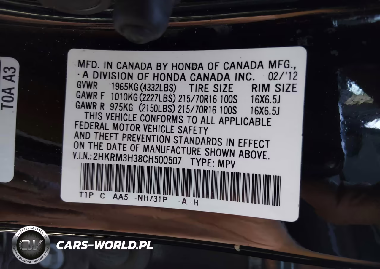 2012 Honda Cr-V Lx VIN:2HKRM3H38CH500507 - 18