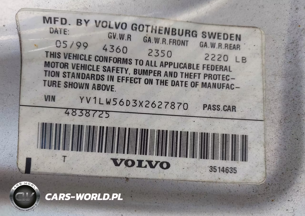 1999 Volvo V70 Glt VIN:YV1LW56D3X2627870 - 9