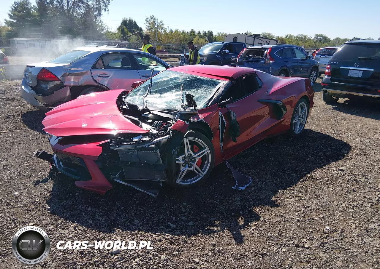 2021 Chevrolet Corvette Stingray Rwd 2Lt VIN:1G1YB3D47M5124666 - 2