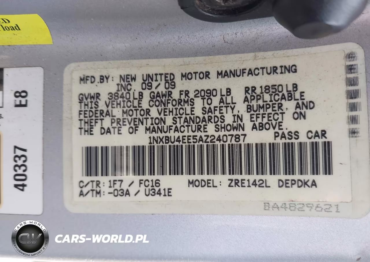 2010 Toyota Corolla Le VIN:1NXBU4EE5AZ240787 - 9