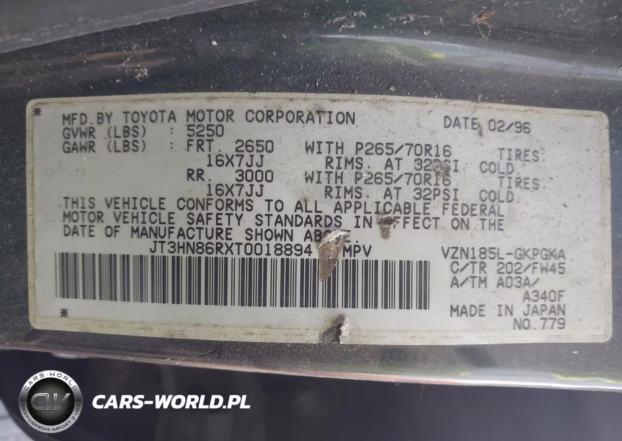 1996 Toyota 4Runner Sr5 VIN:JT3HN86RXT0018894 - 9