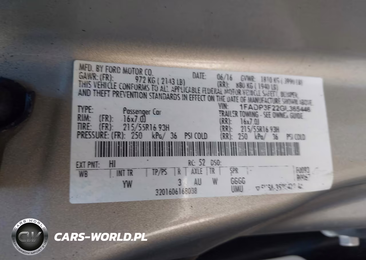 2016 Ford Focus Se VIN:1FADP3F22GL365446 - 9