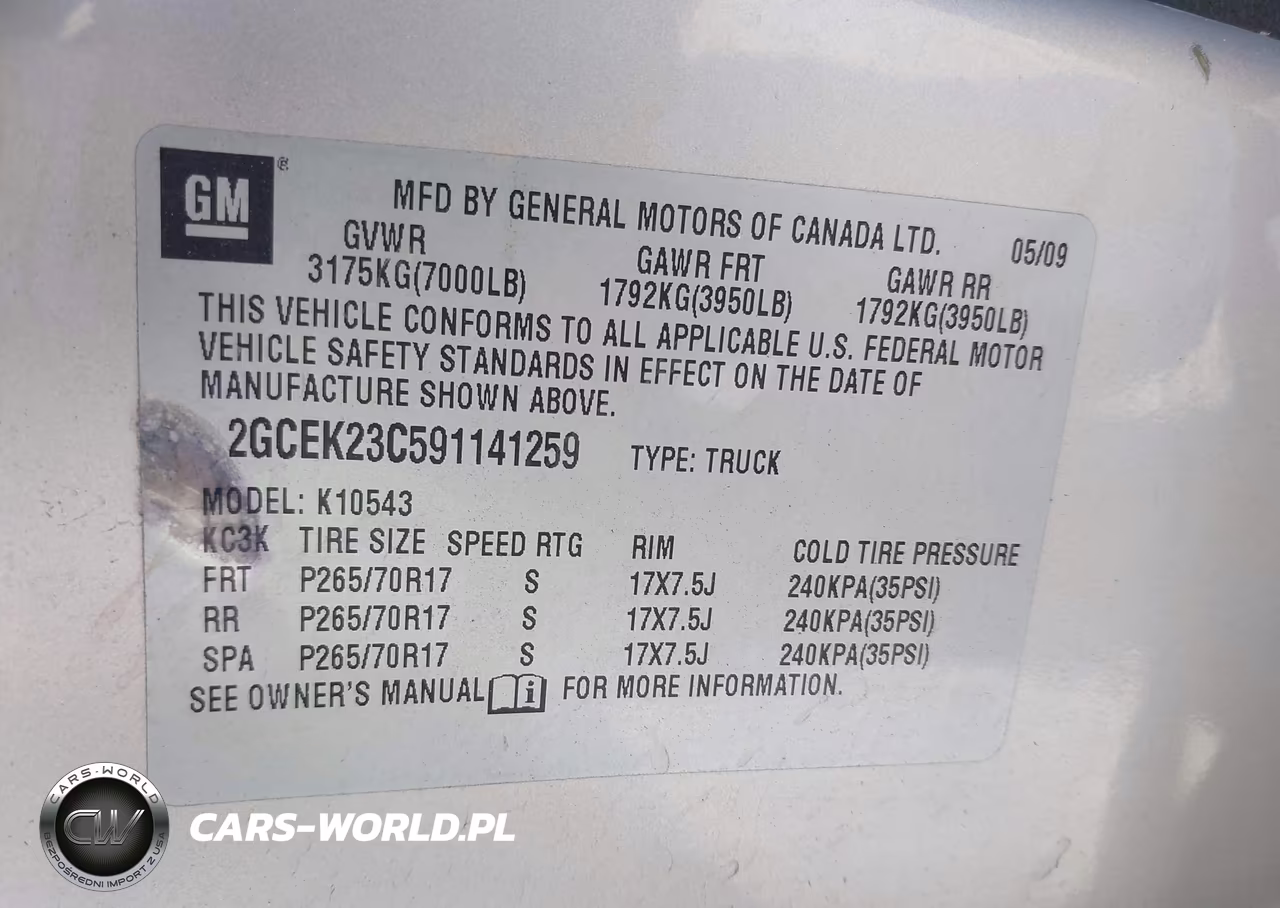 2009 Chevrolet Silverado 1500 Lt VIN:2GCEK23C591141259 - 9