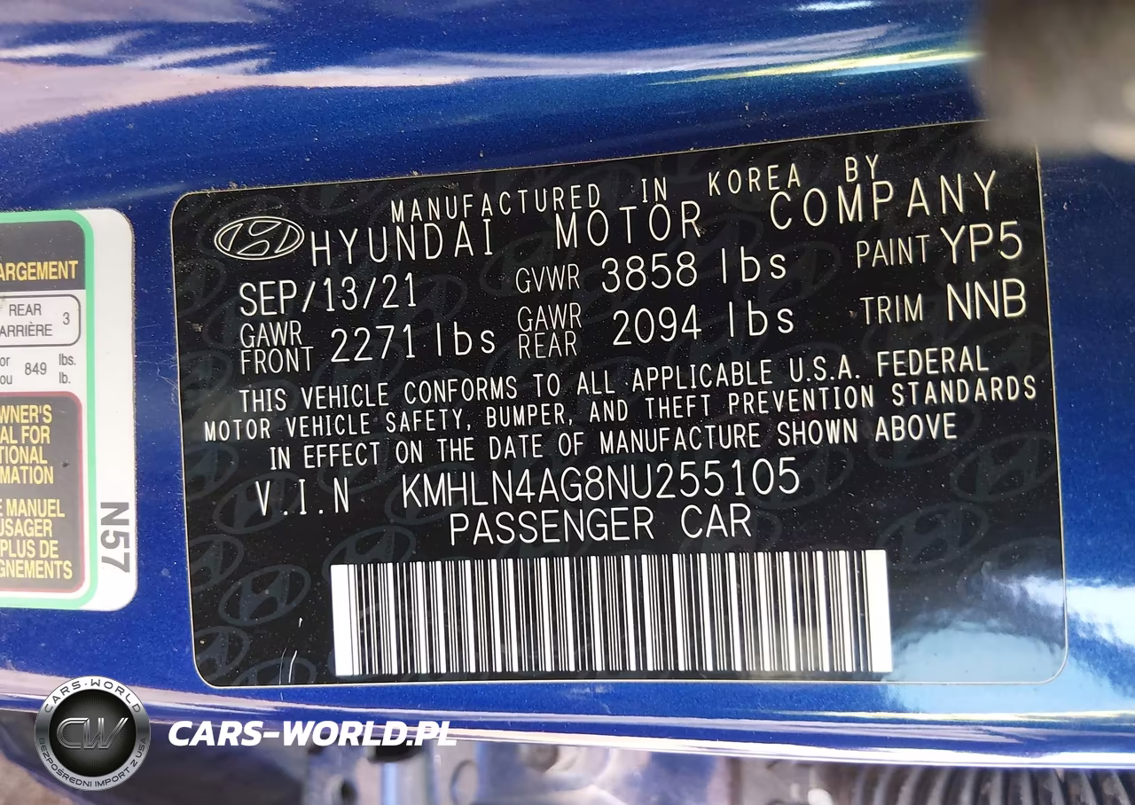 2022 Hyundai Elantra Sel VIN:KMHLN4AG8NU255105 - 9