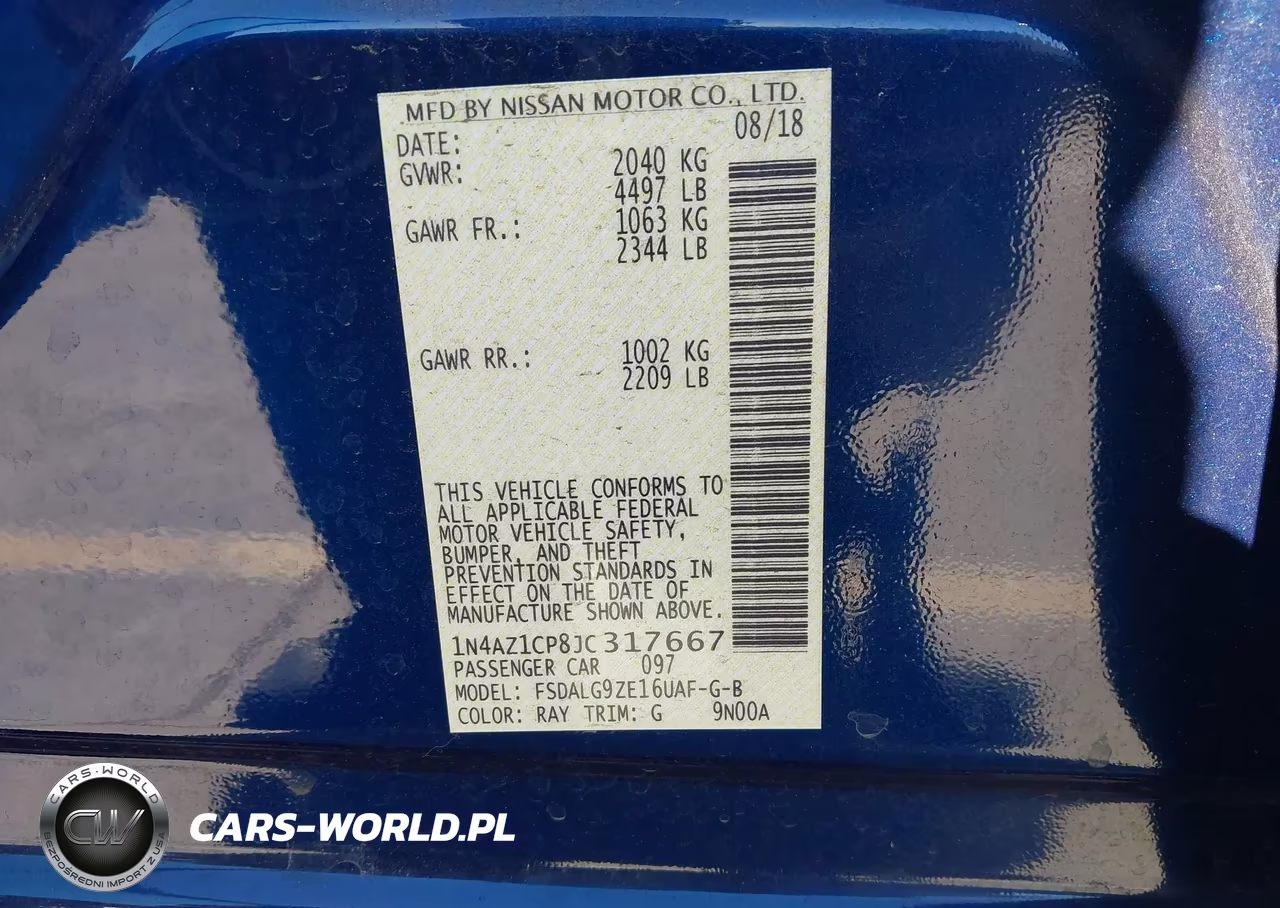 2018 Nissan Leaf Sl VIN:1N4AZ1CP8JC317667 - 9