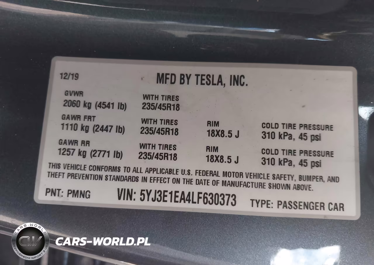 2020 Tesla Model 3 Standard Range Plus Rear-Wheel Drive-Standard Range Rear-Wheel Drive VIN:5YJ3E1EA4LF630373 - 9