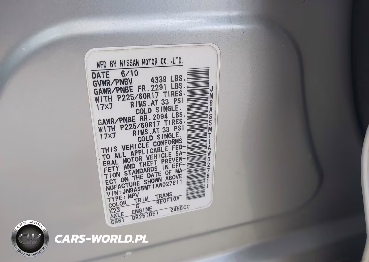 2010 Nissan Rogue Sl VIN:JN8AS5MT1AW027811 - 9