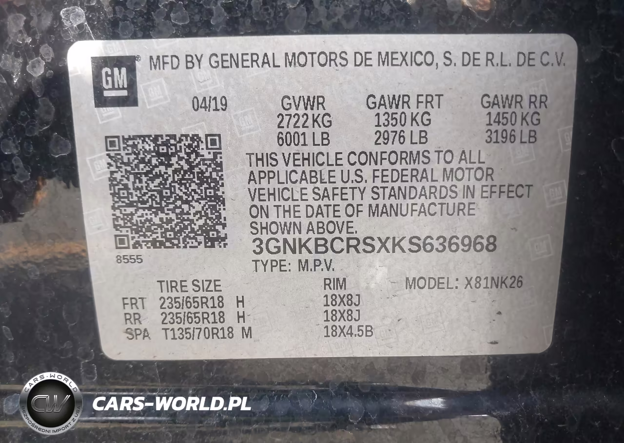 2019 Chevrolet Blazer VIN:3GNKBCRSXKS636968 - 9