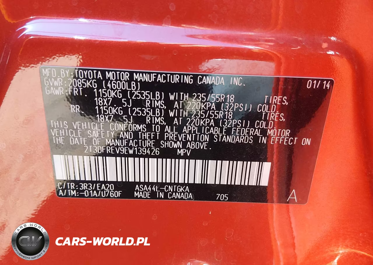 2014 Toyota Rav4 Limited VIN:2T3DFREV9EW139426 - 9