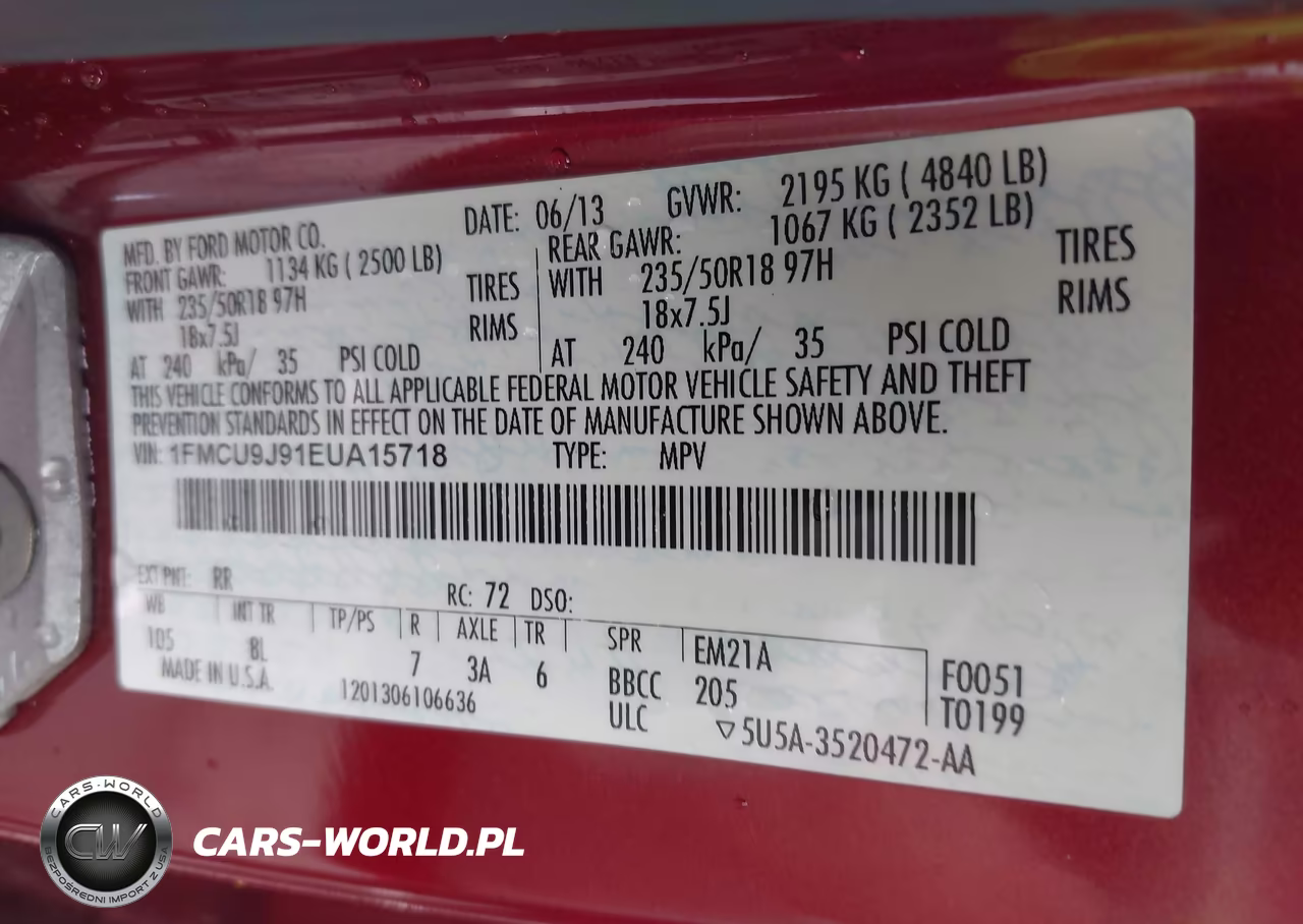 2014 Ford Escape Titanium VIN:1FMCU9J91EUA15718 - 9