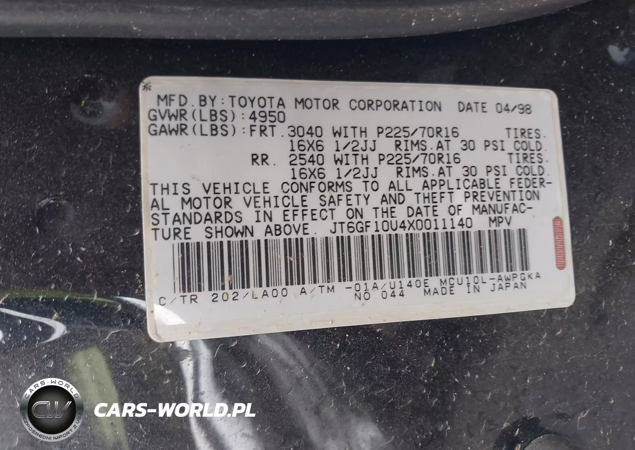 1999 Lexus Rx 300 VIN:JT6GF10U4X0011140 - 9