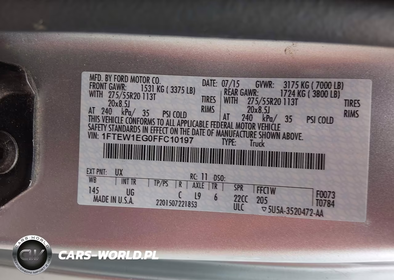 2015 Ford F-150 Xlt VIN:1FTEW1EG0FFC10197 - 9