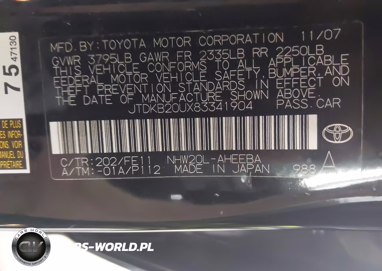 2008 Toyota Prius VIN:JTDKB20UX83341904 - 9