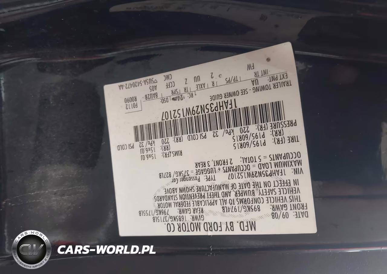 2009 Ford Focus Se VIN:1FAHP35N29W152107 - 9