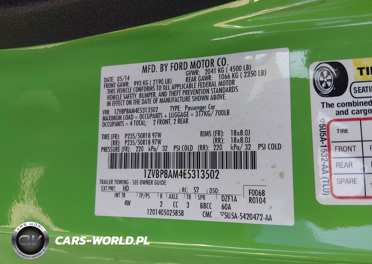 2014 Ford Mustang V6 Premium VIN:1ZVBP8AM4E5313502 - 9