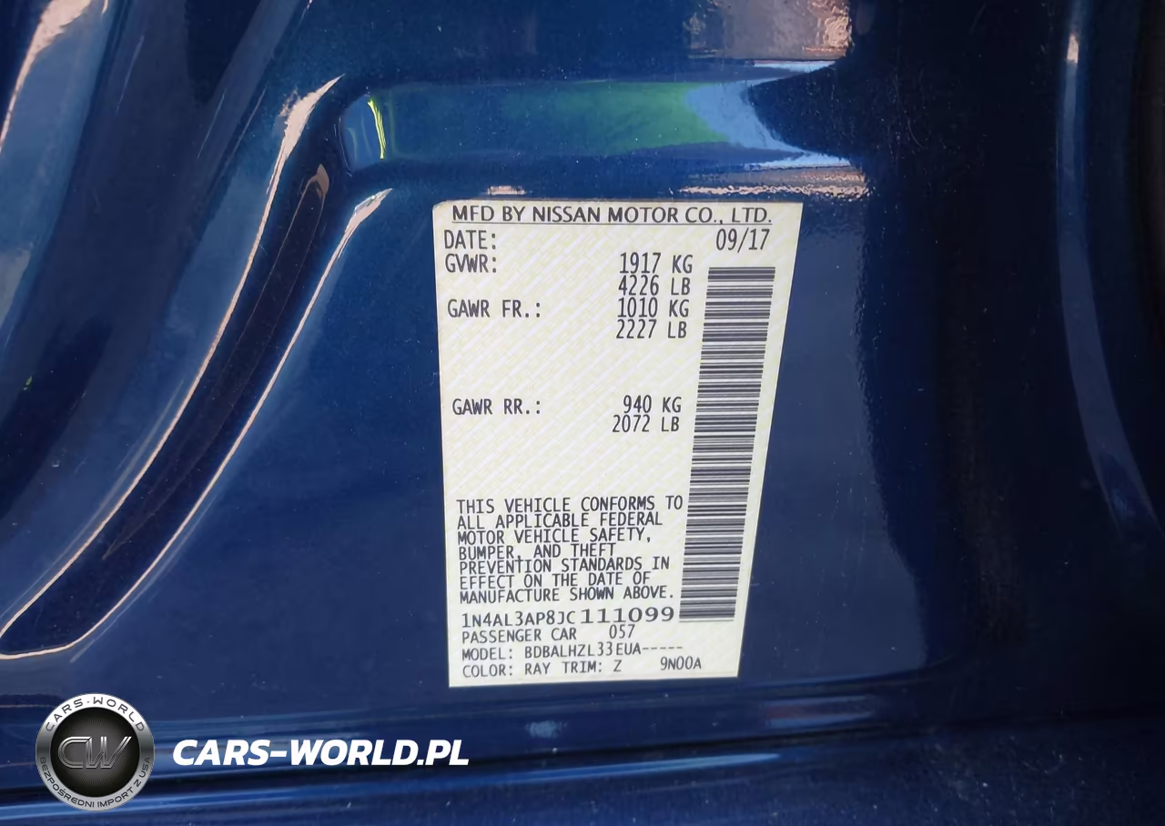2018 Nissan Altima 2.5 Sr VIN:1N4AL3AP8JC111099 - 9