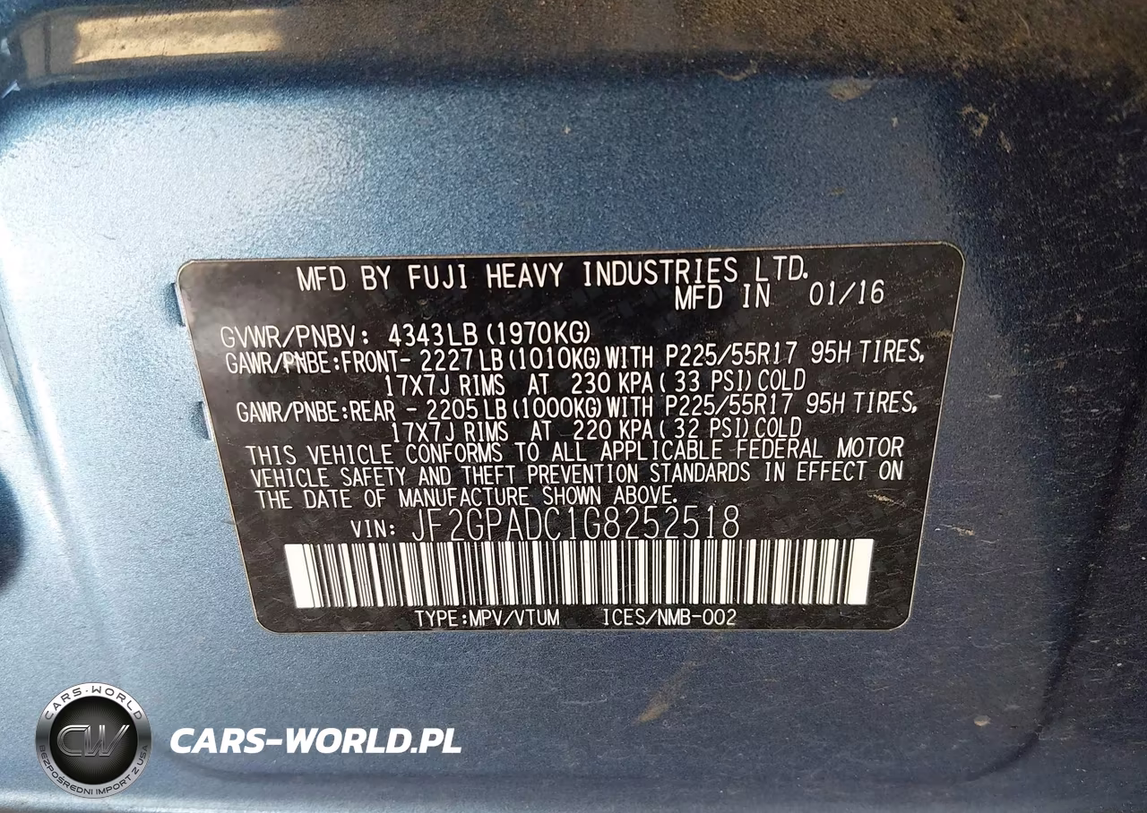 2016 Subaru Crosstrek 2.0I Premium VIN:JF2GPADC1G8252518 - 9