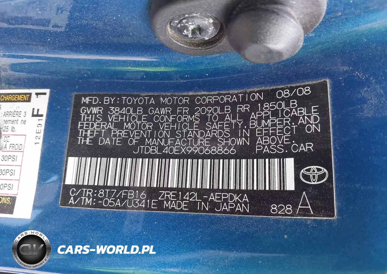 2009 Toyota Corolla Le VIN:JTDBL40EX99068866 - 9