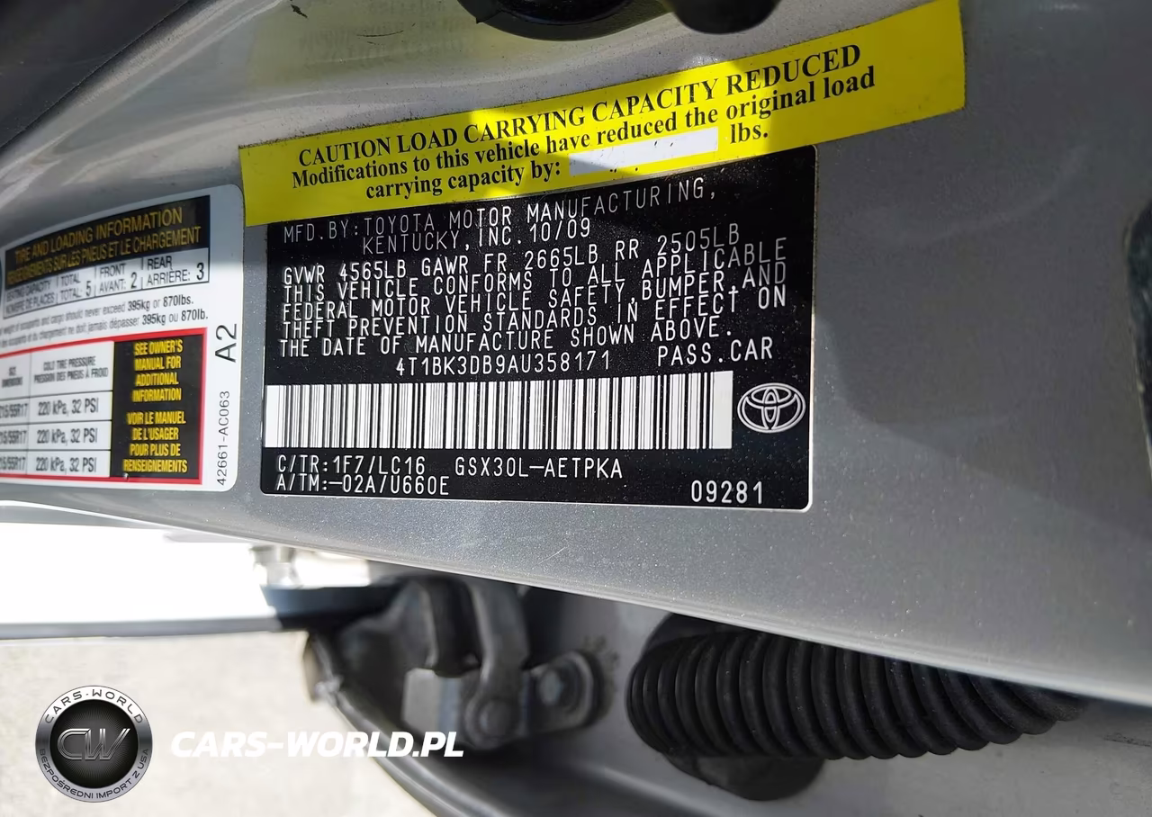 2010 Toyota Avalon Limited VIN:4T1BK3DB9AU358171 - 9