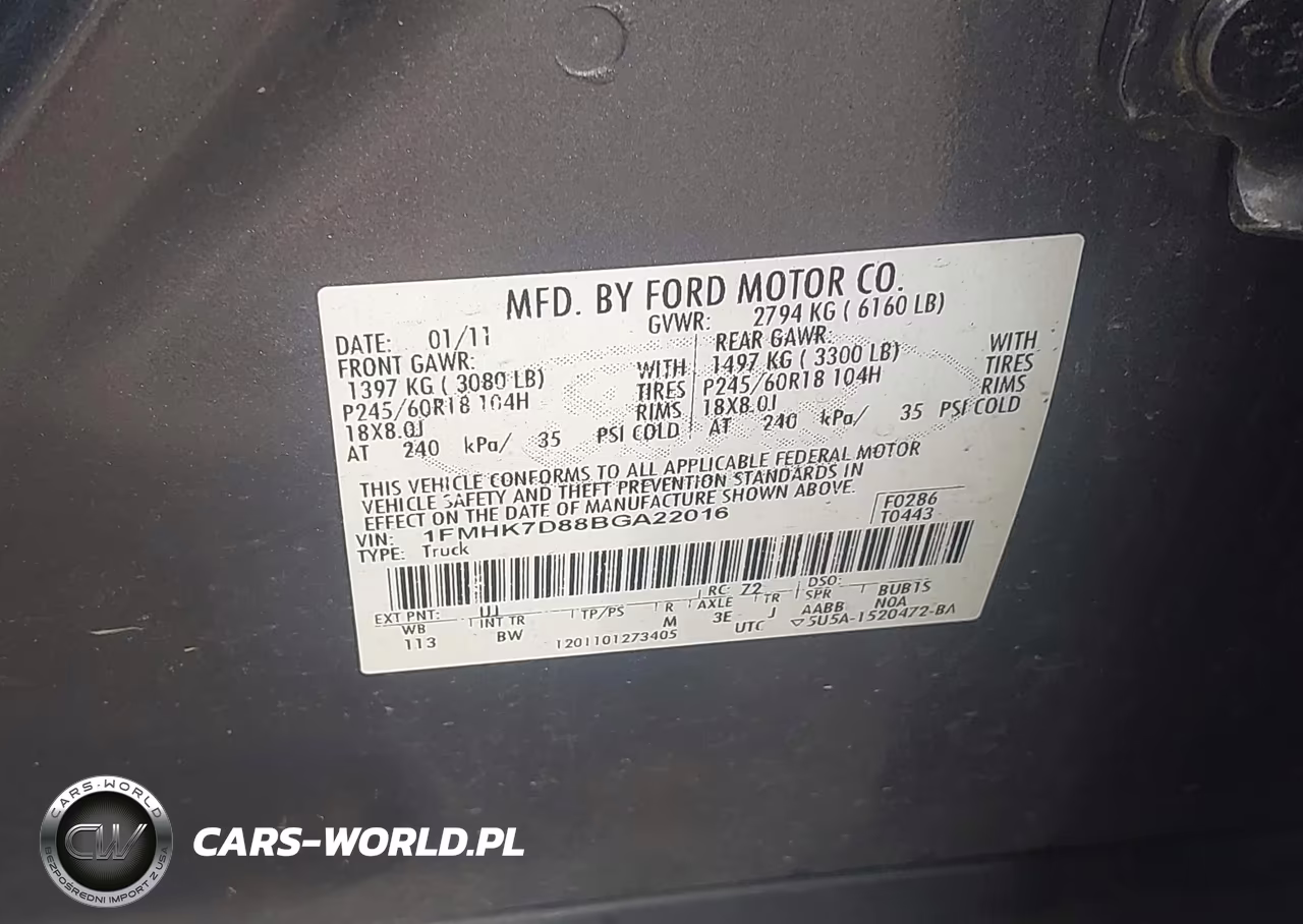 2011 Ford Explorer Xlt VIN:1FMHK7D88BGA22016 - 9