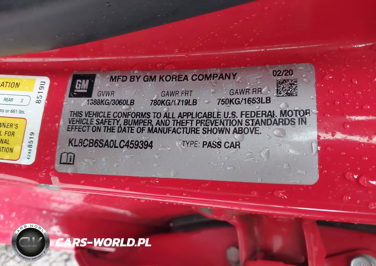 2020 Chevrolet Spark Fwd Ls Automatic VIN:KL8CB6SA0LC459394 - 9
