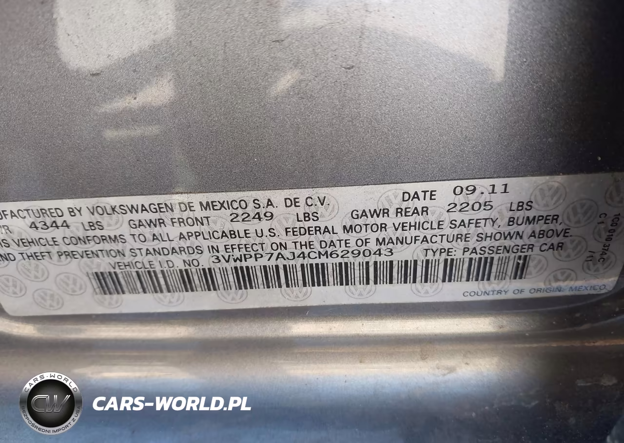2012 Volkswagen Jetta Sportwagen 2.5L Se VIN:3VWPP7AJ4CM629043 - 9
