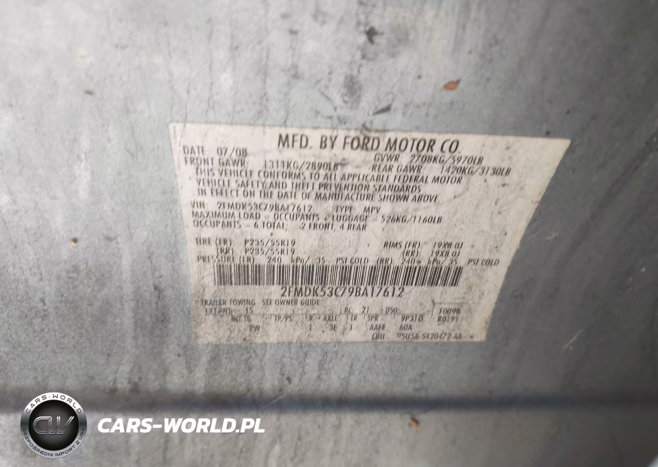 2009 Ford Flex Limited VIN:2FMDK53C79BA17612 - 9