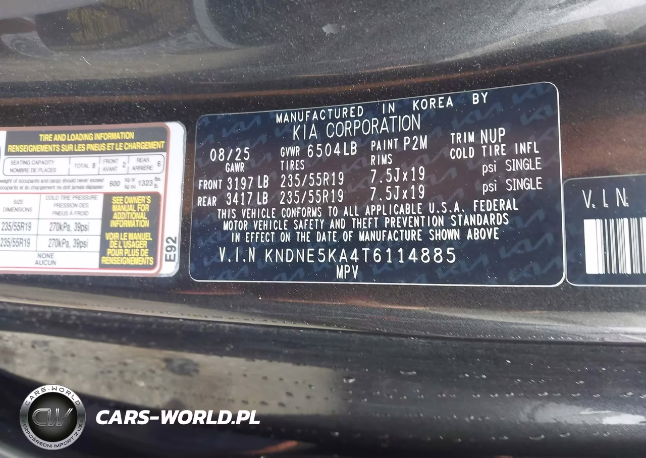 2026 Kia Carnival Mpv Hybrid Sx VIN:KNDNE5KA4T6114885 - 9