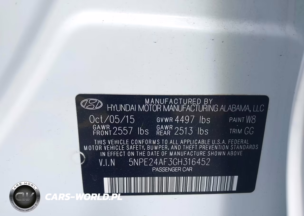 2016 Hyundai Sonata Se VIN:5NPE24AF3GH316452 - 9