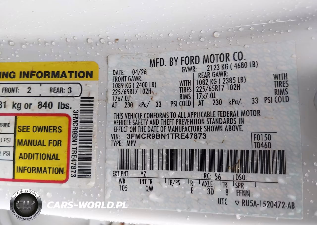 2026 Ford Bronco Sport Big Bend VIN:3FMCR9BN1TRE47873 - 9