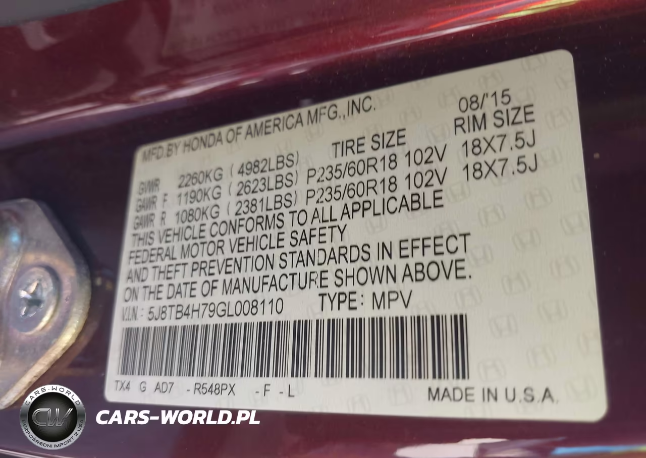 2016 Acura Rdx Advance Package VIN:5J8TB4H79GL008110 - 9