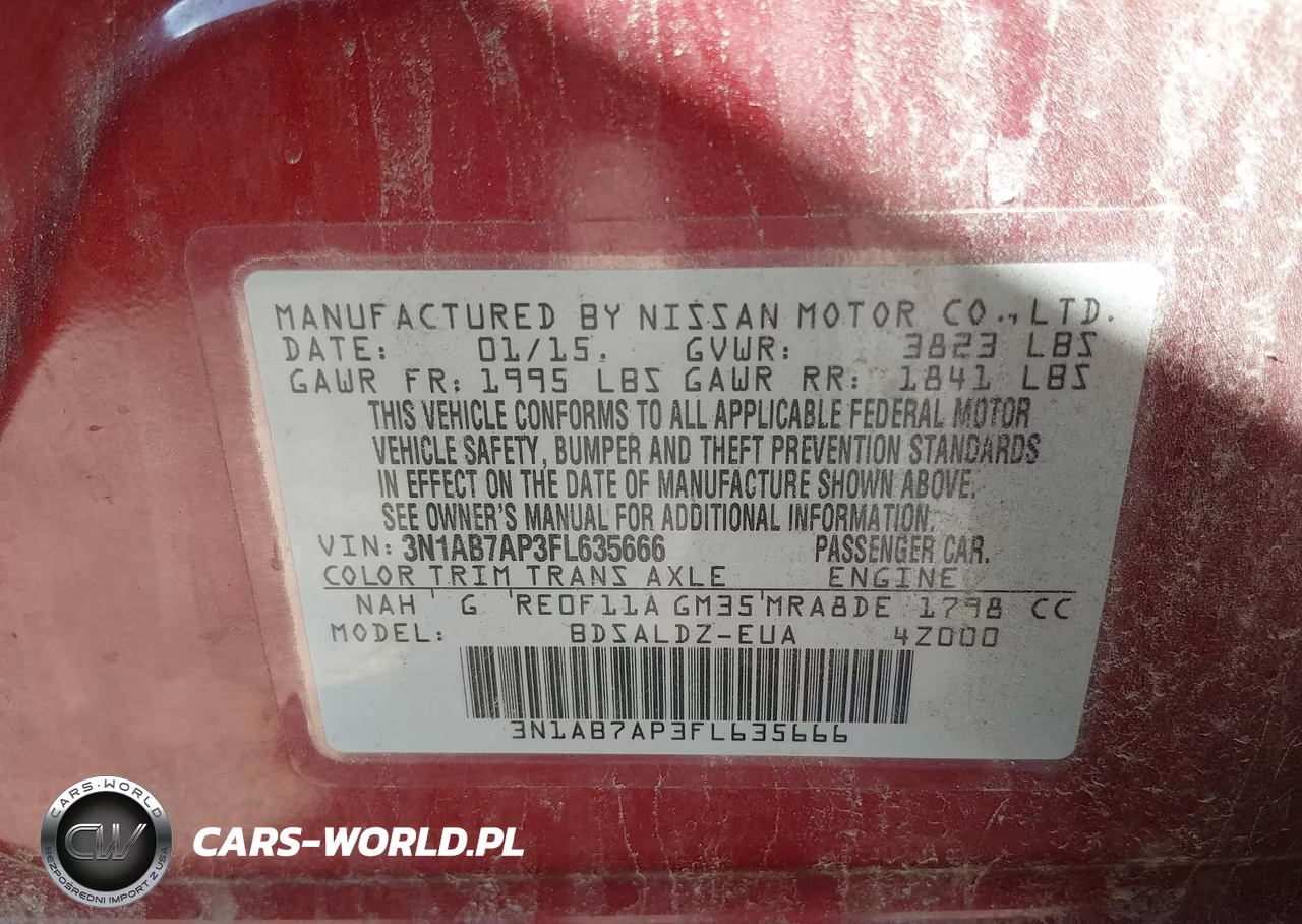2015 Nissan Sentra Fe+ S-S-Sl-Sr-Sv VIN:3N1AB7AP3FL635666 - 9