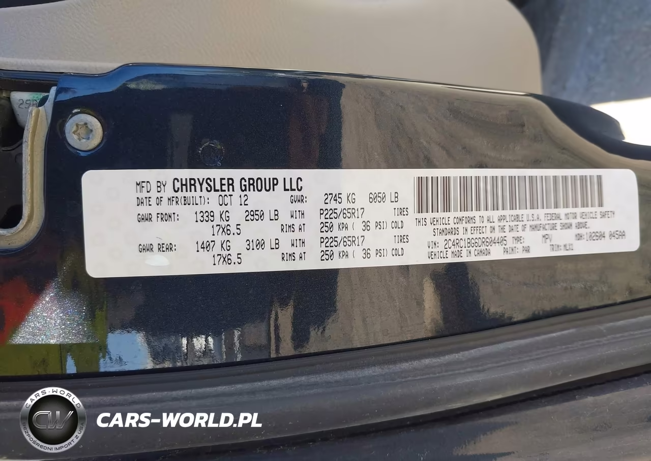 2013 Chrysler Town & Country Touring VIN:2C4RC1BG6DR604405 - 9