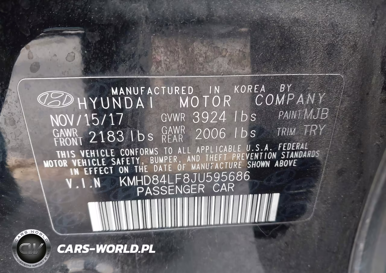 2018 Hyundai Elantra Sel VIN:KMHD84LF8JU595686 - 9