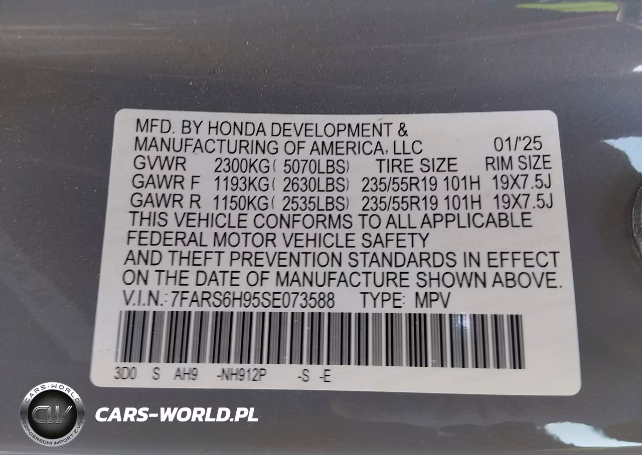 2025 Honda Cr-V Sport Touring VIN:7FARS6H95SE073588 - 9