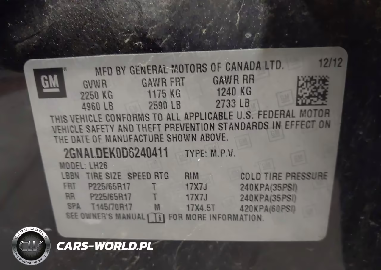 2013 Chevrolet Equinox 1Lt VIN:2GNALDEK0D6240411 - 9