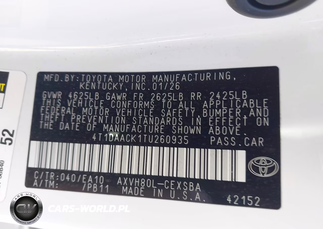 2026 Toyota Camry Se VIN:4T1DAACK1TU260935 - 9