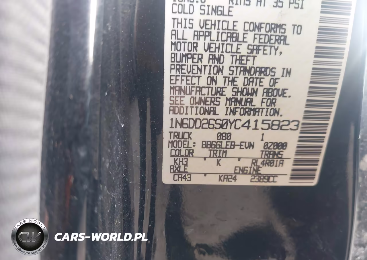 2000 Nissan Frontier Xe VIN:1N6DD26S0YC415823 - 9