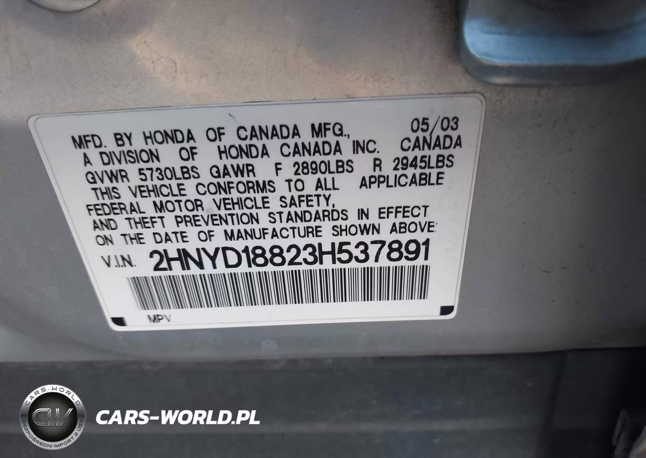2003 Acura Mdx VIN:2HNYD18823H537891 - 9