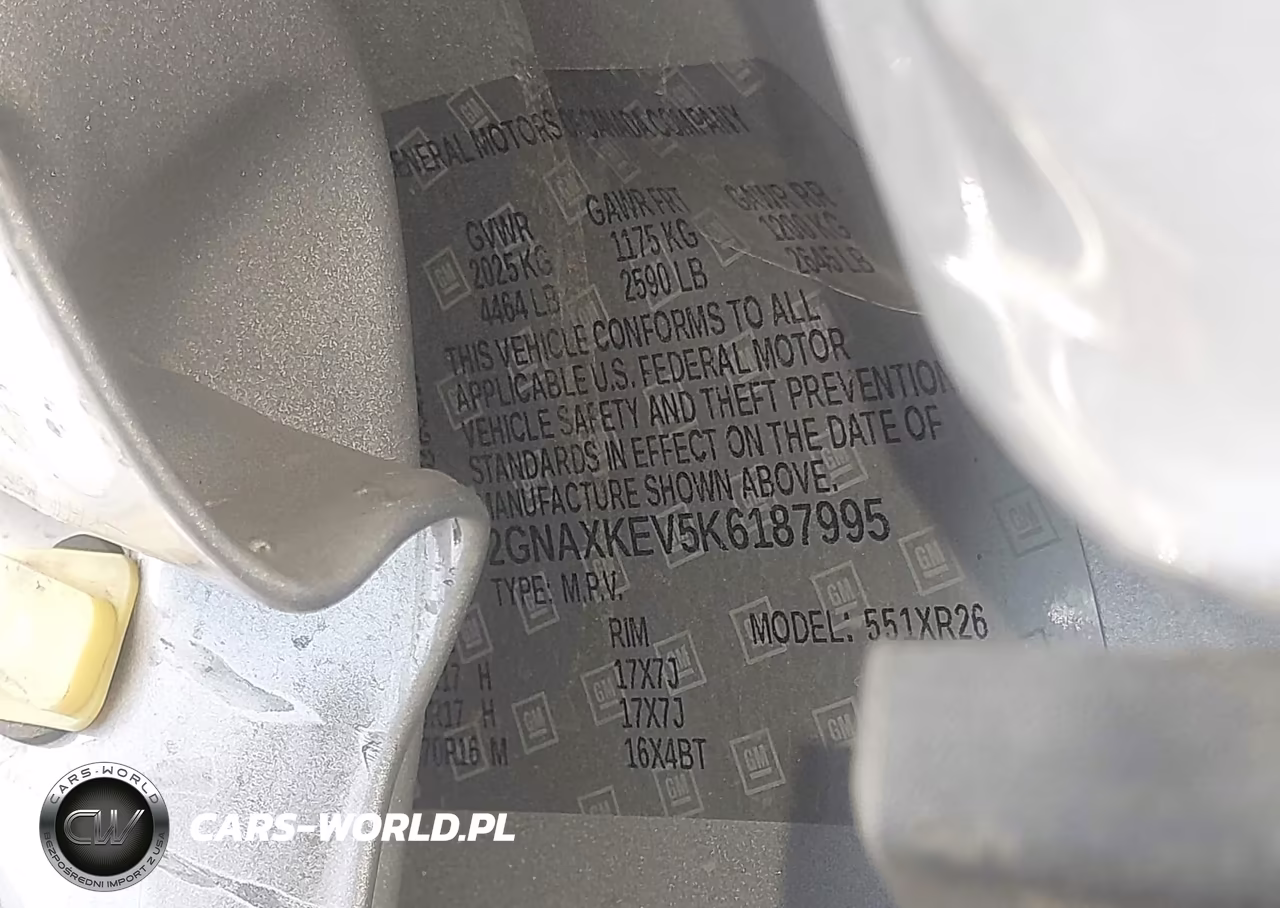 2019 Chevrolet Equinox Lt VIN:2GNAXKEV5K6187995 - 9
