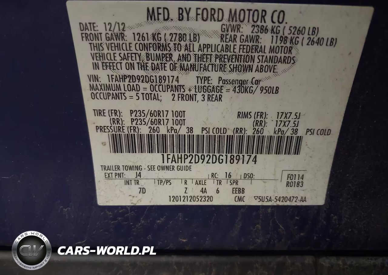 2013 Ford Taurus Se VIN:1FAHP2D92DG189174 - 9