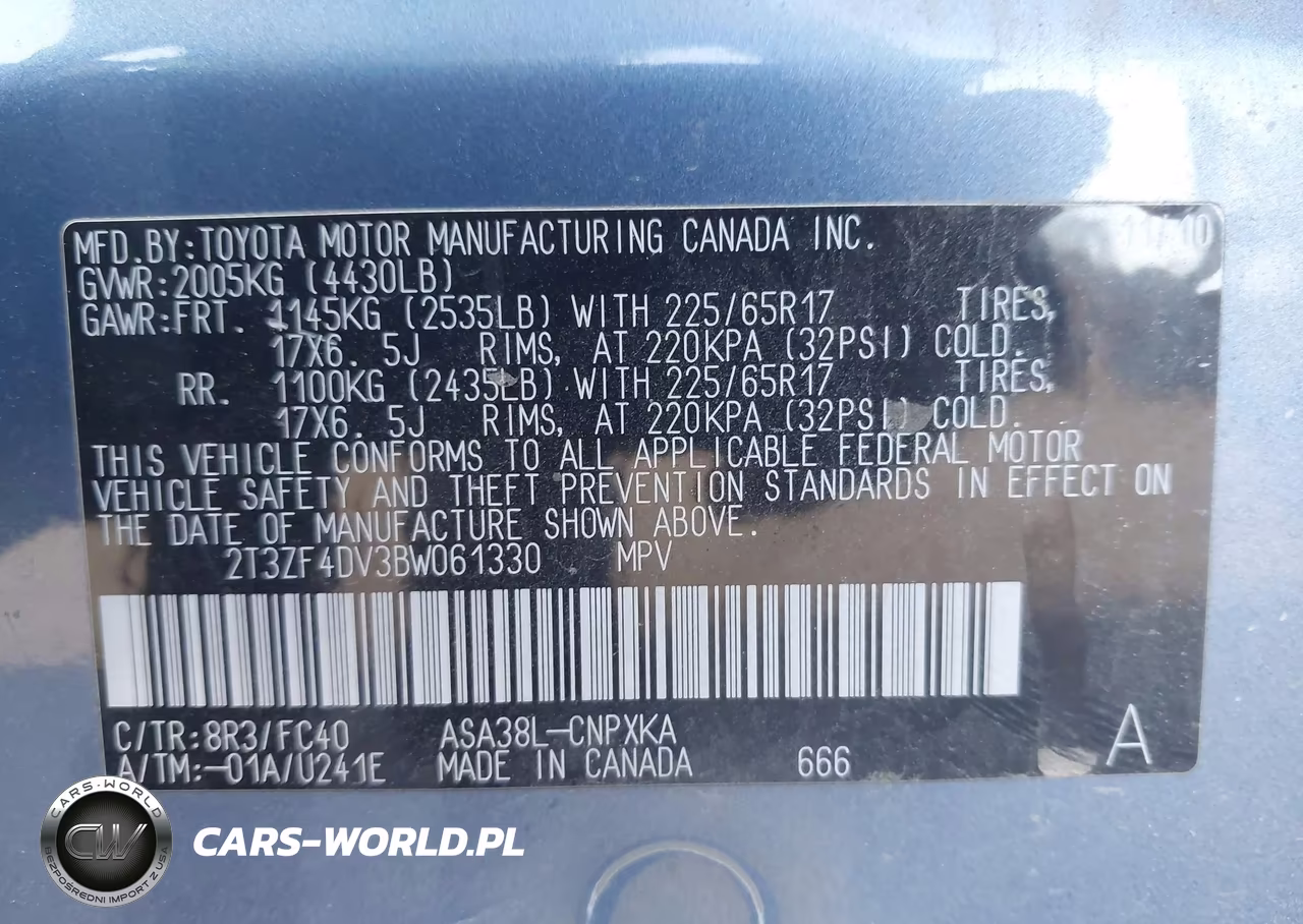 2011 Toyota Rav4 VIN:2T3ZF4DV3BW061330 - 9