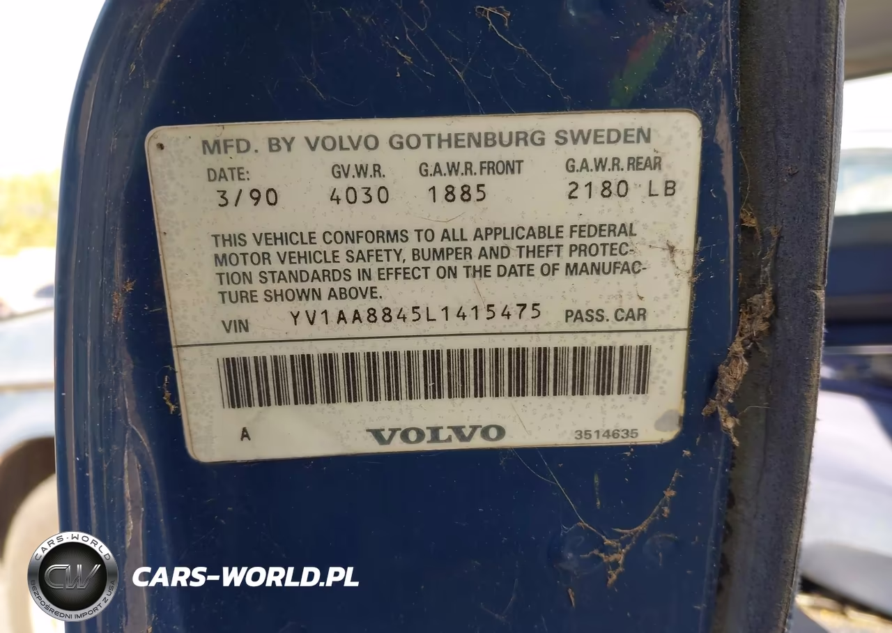 1990 Volvo 240 Dl VIN:YV1AA8845L1415475 - 9