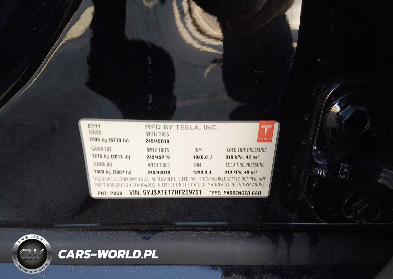 2017 Tesla Model S 60-75 VIN:5YJSA1E17HF209701 - 9