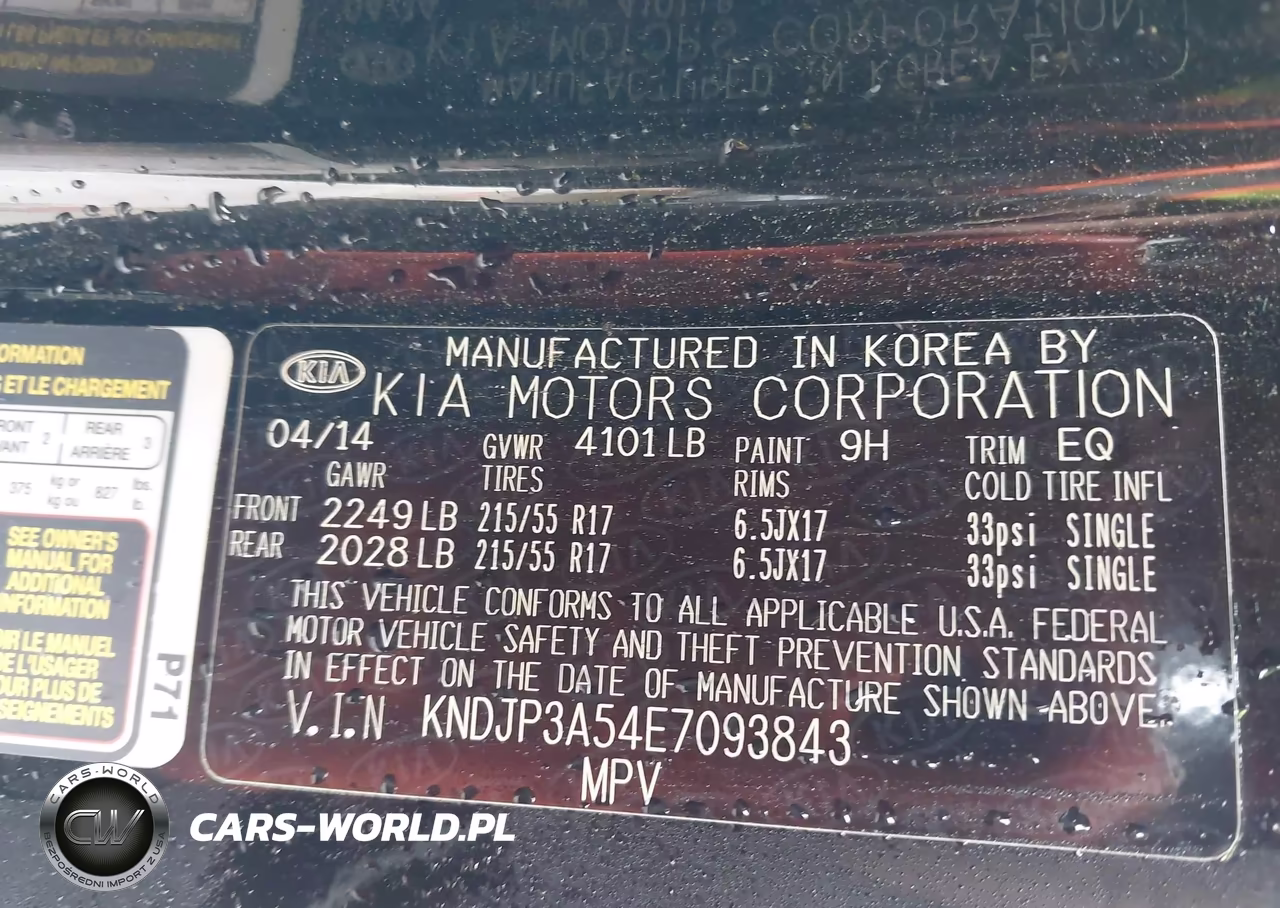 2014 Kia Soul + VIN:KNDJP3A54E7093843 - 9
