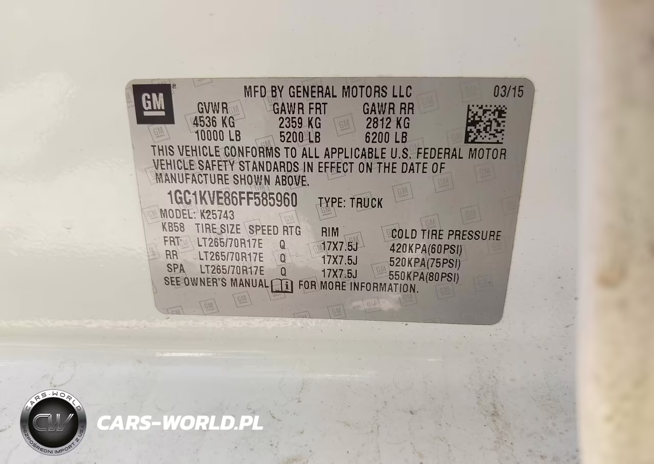 2015 Chevrolet Silverado 2500Hd Lt VIN:1GC1KVE86FF585960 - 9