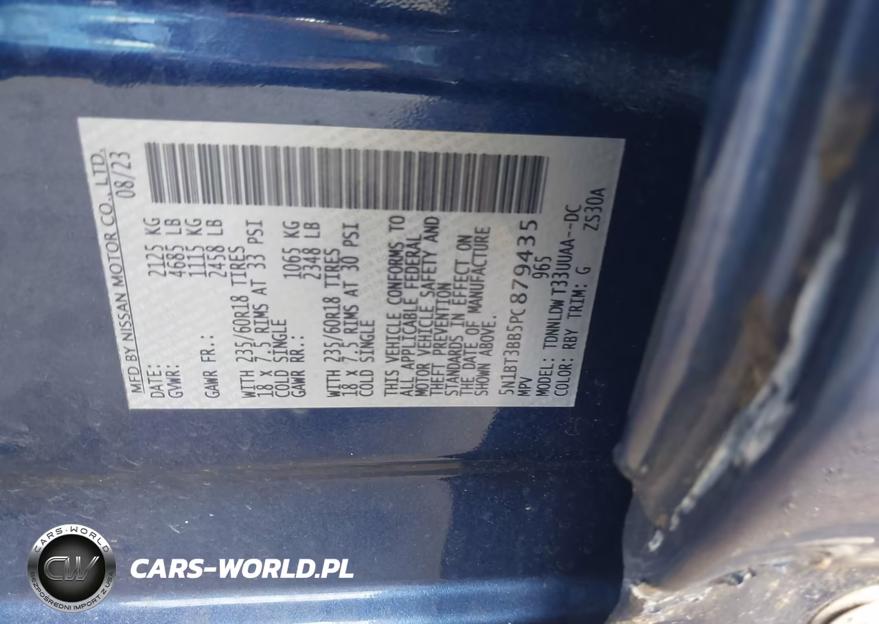 2023 Nissan Rogue Sv Intelligent Awd VIN:5N1BT3BB5PC879435 - 9