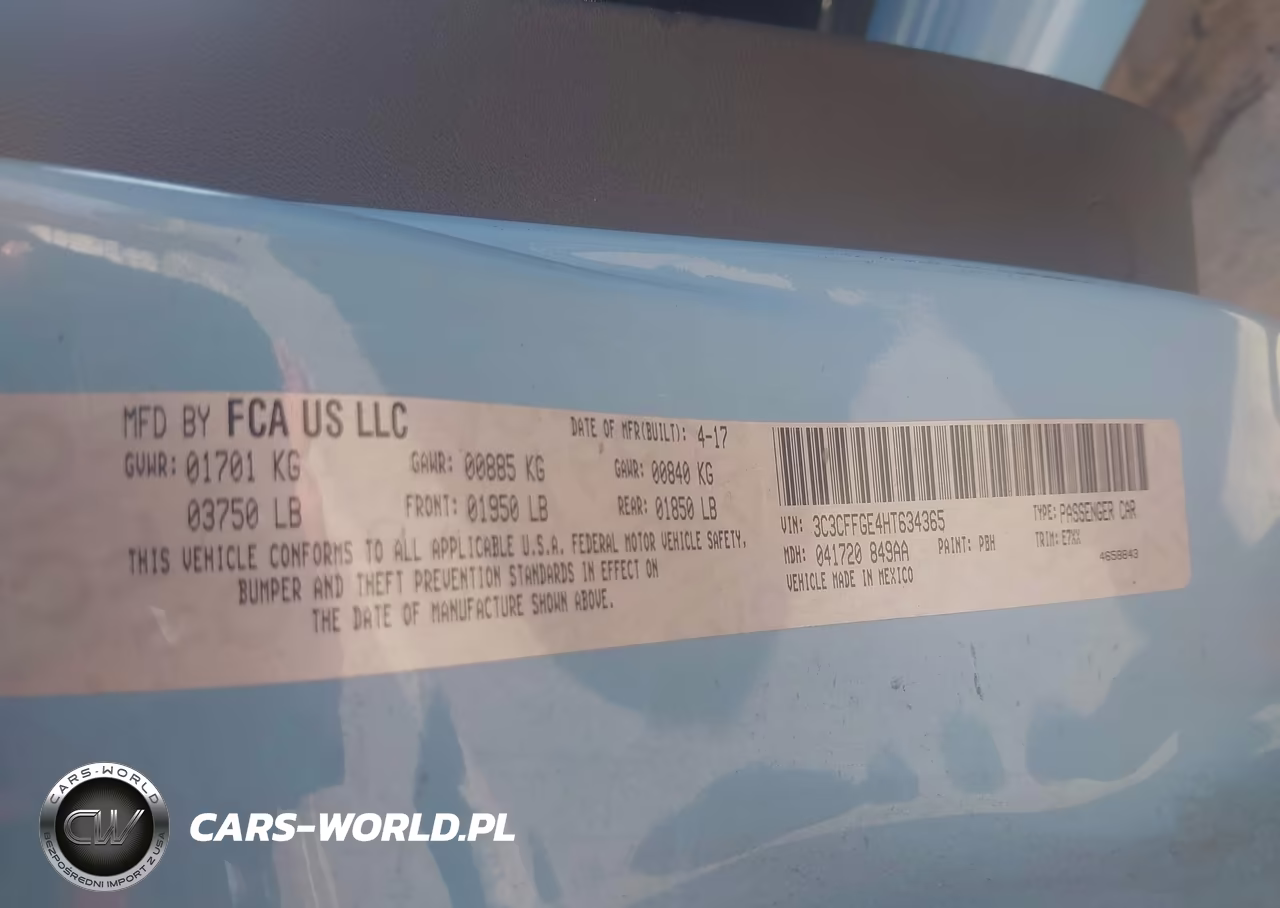 2017 Fiat 500E Battery Electric VIN:3C3CFFGE4HT634365 - 9