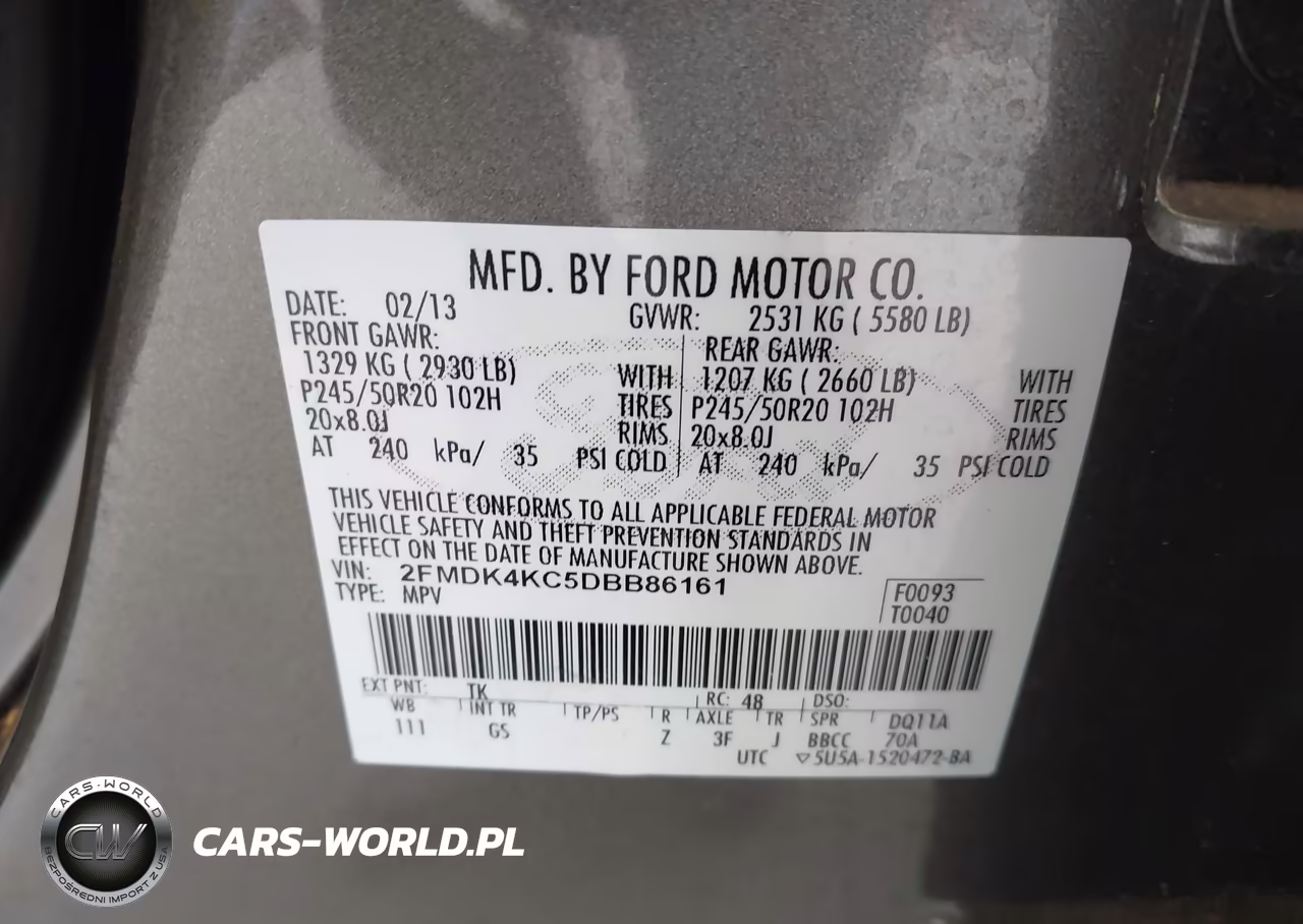 2013 Ford Edge Limited VIN:2FMDK4KC5DBB86161 - 9