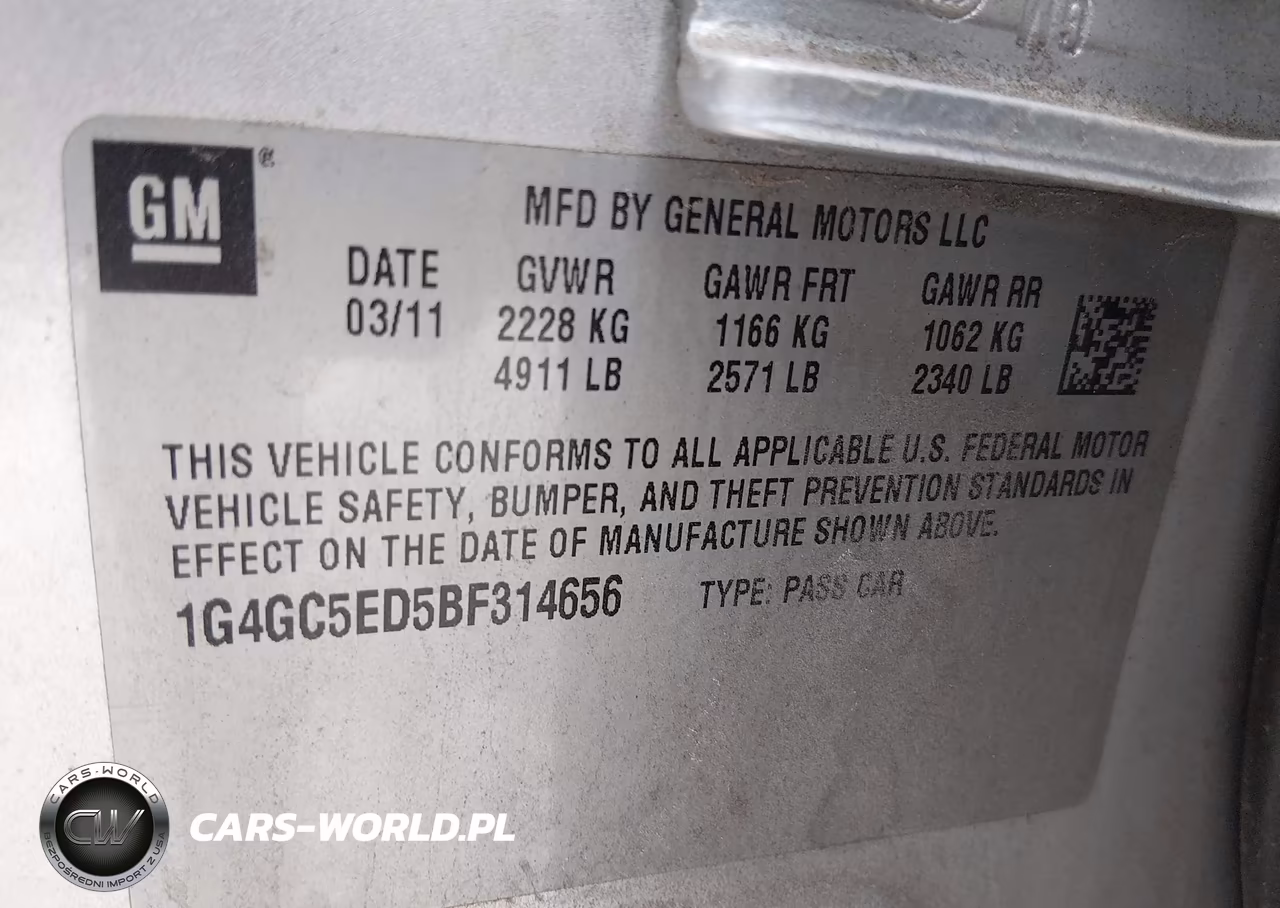 2011 Buick Lacrosse Cxl VIN:1G4GC5ED5BF314656 - 9